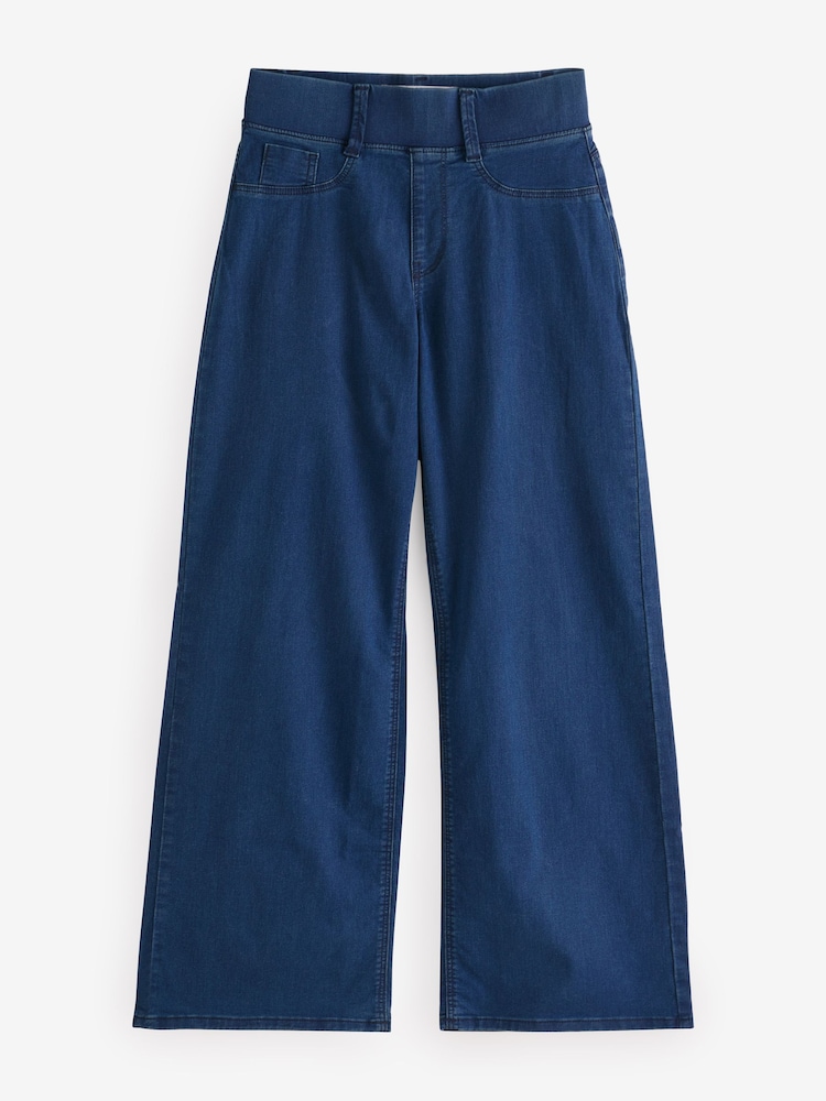 Simply Be Blue Wide Leg Pull On Jeggings - Image 5 of 5