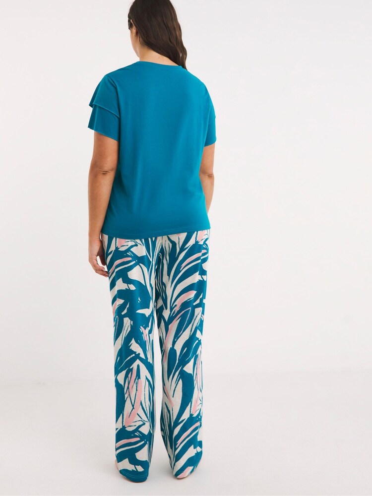 Simply Be Blue Pretty Secrets Value Pyjamas Set 2 Pack - Image 2 of 4