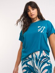 Simply Be Blue Pretty Secrets Value Pyjamas Set 2 Pack - Image 3 of 4