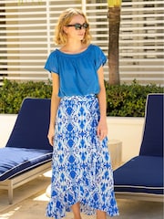 Aspiga Blue April Wrap Skirt - Image 1 of 4
