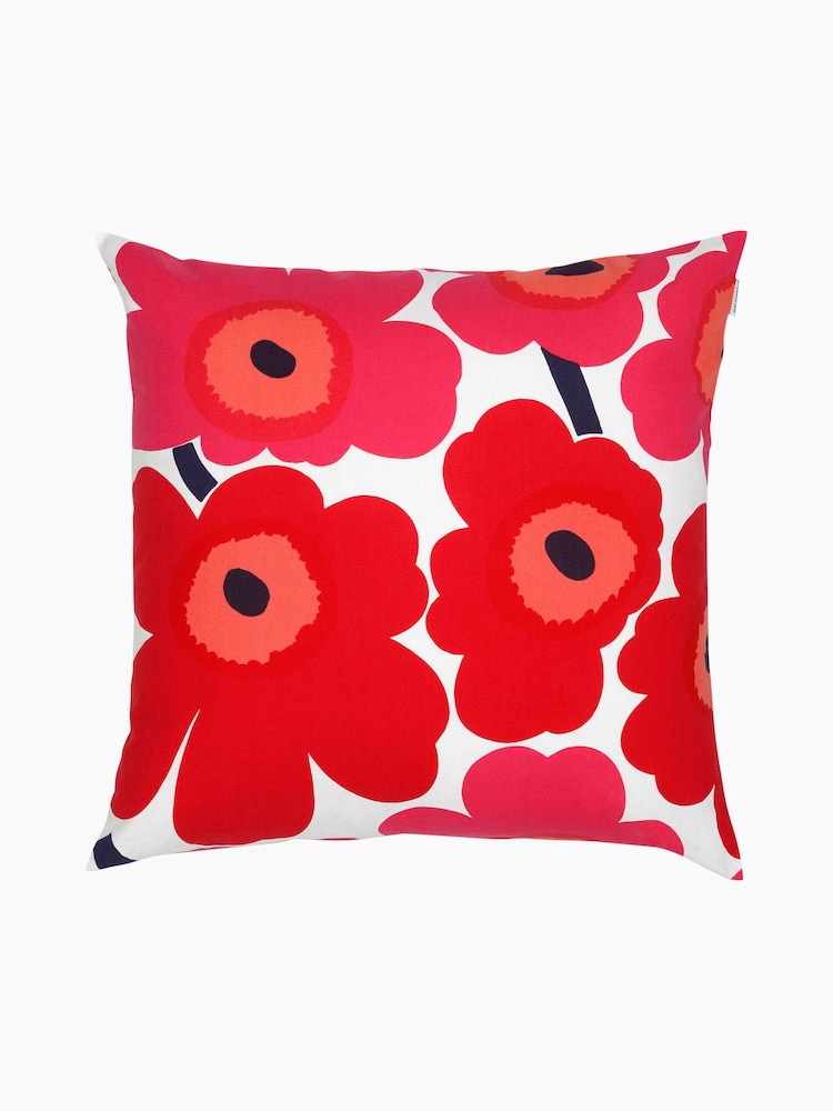 Marimekko Red and White 100% Cotton Pienet Kivet Cushion Cover - Image 1 of 2