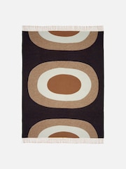 Marimekko Brown  Off White  Dark Blue Melooni Throw - Image 1 of 2