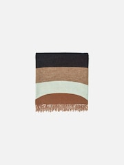 Marimekko Brown  Off White  Dark Blue Melooni Throw - Image 2 of 2