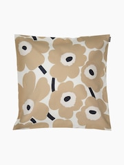 Marimekko White and Beige 100% Cotton Pienet Kivet Cushion Cover - Image 1 of 2