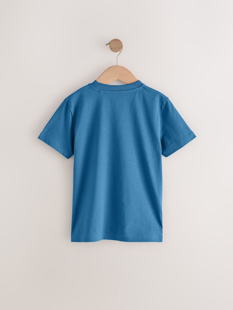 Soft Blue Regular Fit Short Sleeve T-Shirt (3-16yrs) - Image 2 of 4