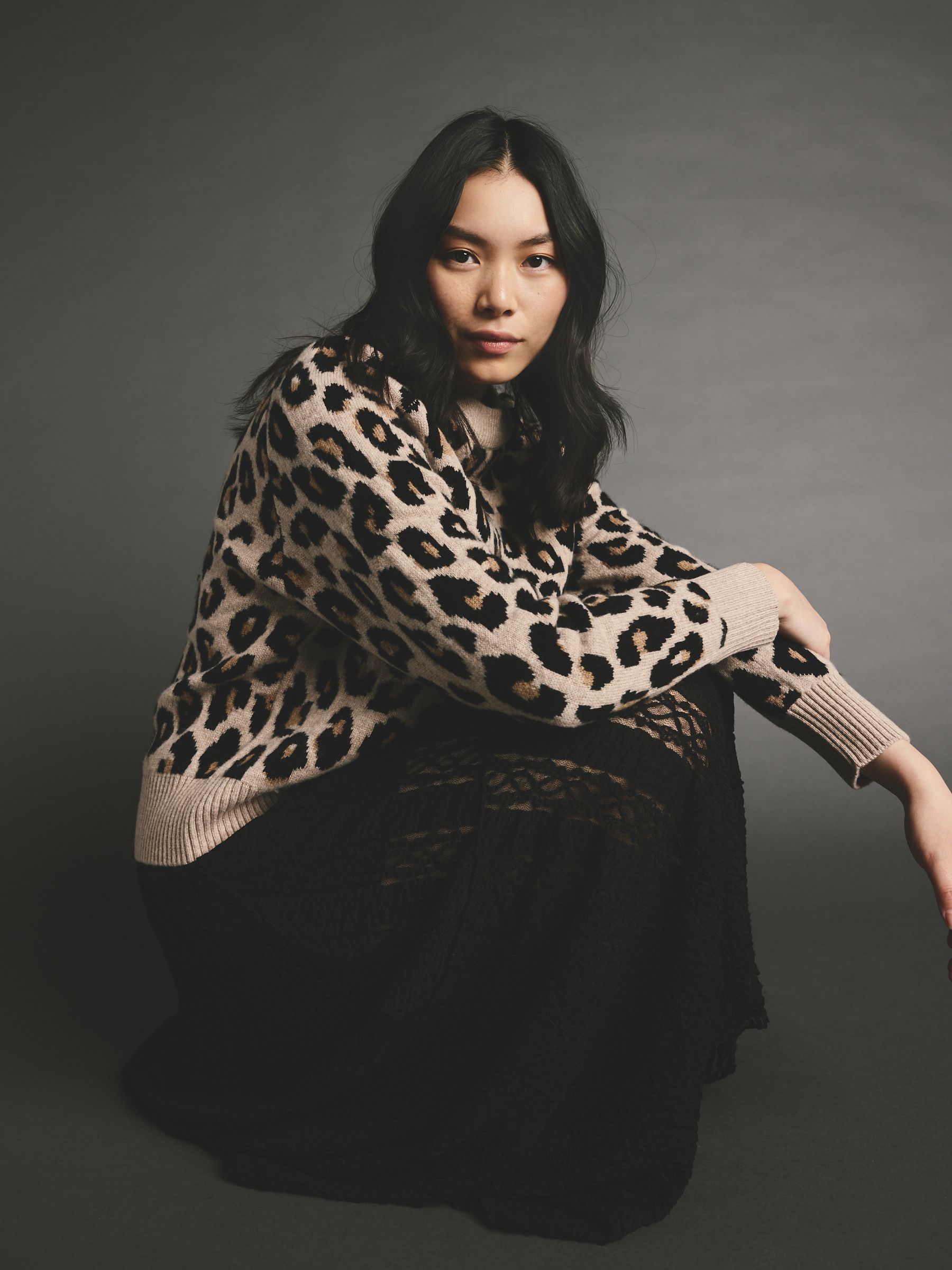 Buy Animal Leopard Premium 100% Lambswool Pattern Crew Neck