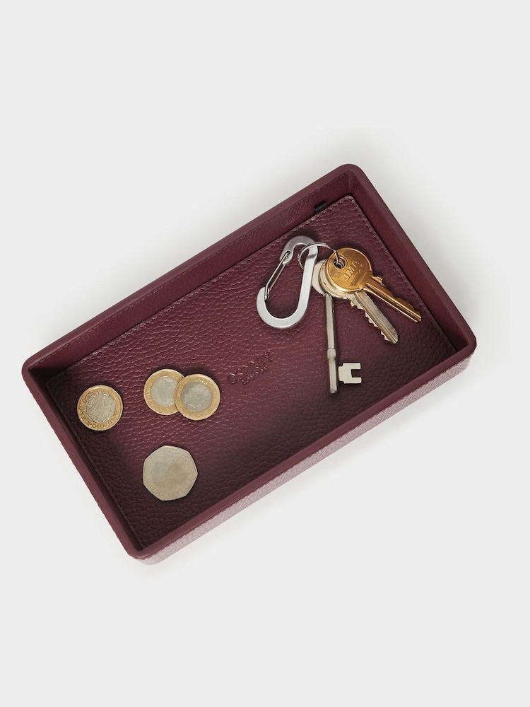 Osprey London Red The Forest Leather Coin Tray - Image 1 of 5