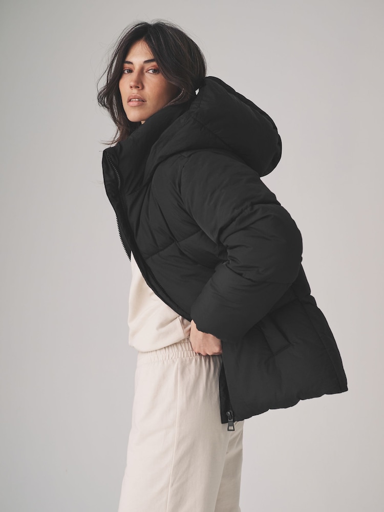 The Set Black Short Padded Coat - Image 3 of 11