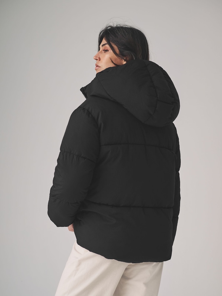 The Set Black Short Padded Coat - Image 6 of 11