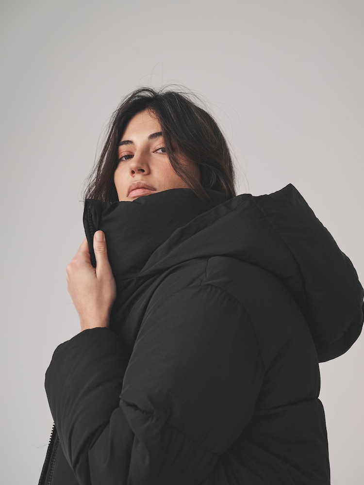 The Set Black Short Padded Coat - Image 7 of 11