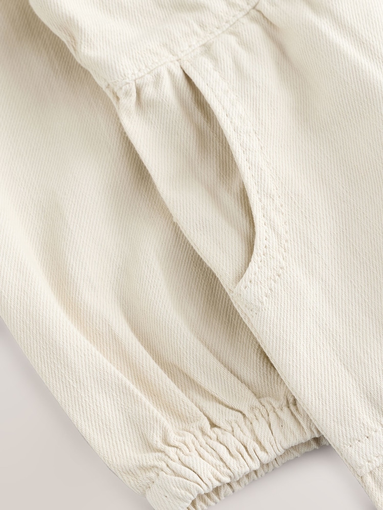 Ecru White 100% Cotton Shirt Dress - Image 2 of 3