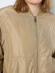 NOISY MAY Cream Long Sleeve Bomber Jacket - Image 4 of 6
