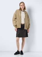 NOISY MAY Cream Long Sleeve Bomber Jacket - Image 5 of 6
