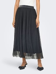 ONLY Grey Tulle Midi Skirt - Image 1 of 6