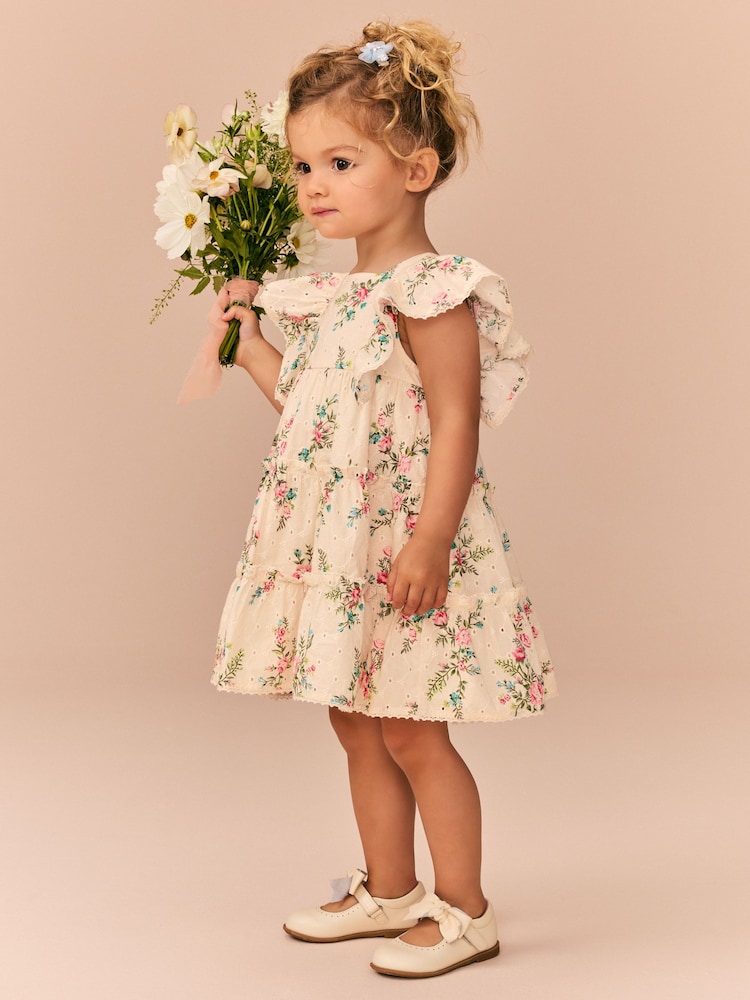 Pink - Bedrucktes Kleid mit Lochstickerei (3M.–8J.) - Bild 2 von 8 Pink - Bedrucktes Kleid mit Lochstickerei (3M.–8J.) - Bild 2 von 8