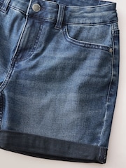 Mid Blue Denim Mid Wash Boy Shorts - Image 2 of 3