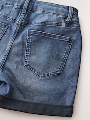 Mid Blue Denim Mid Wash Boy Shorts - Image 3 of 3