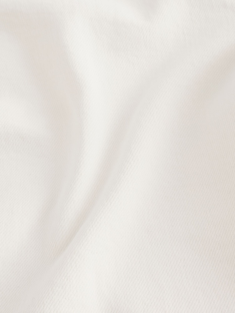 White Knee Length Denim Shorts - Image 2 of 2
