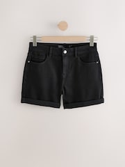 Black Denim Shorts - Image 1 of 3