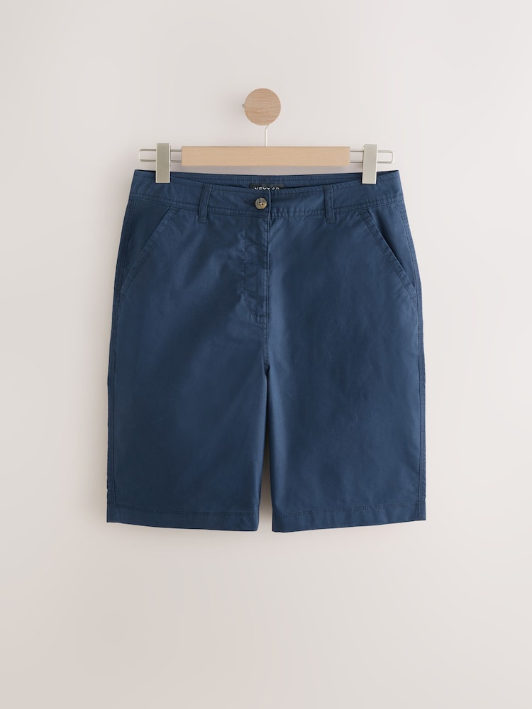 Navy Knee Length Chino Shorts - Image 1 of 5