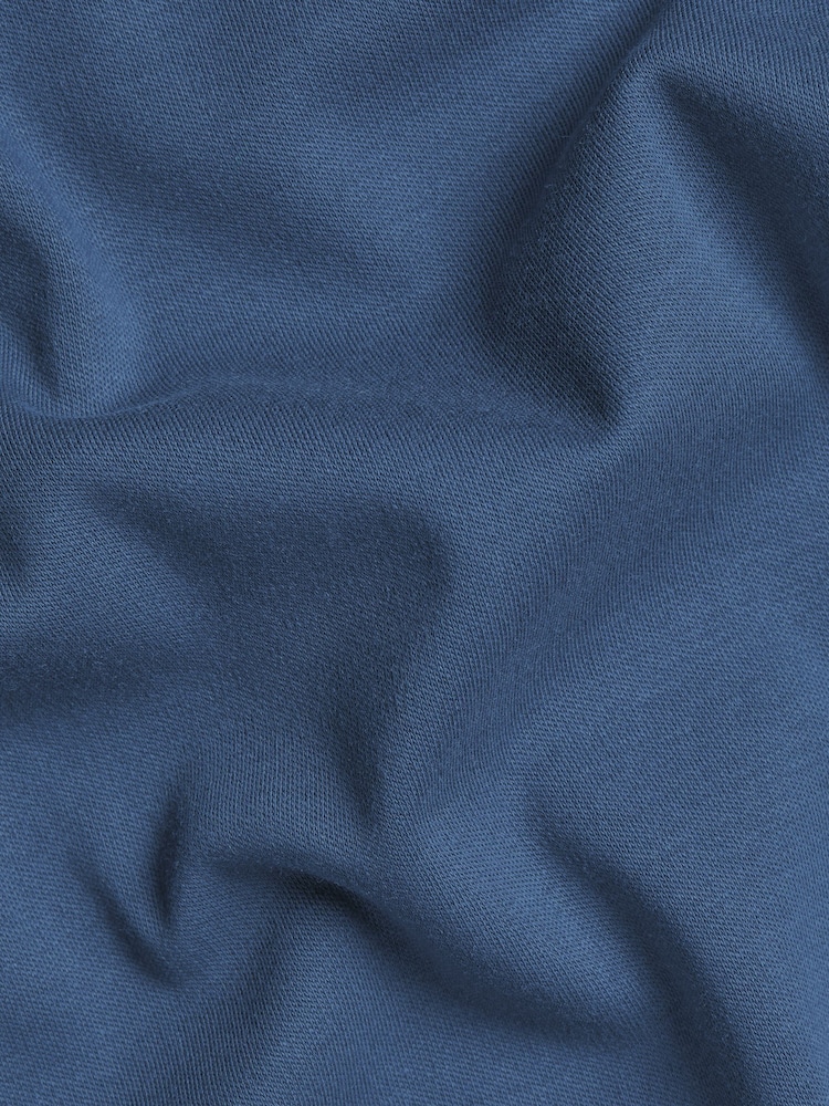 Charles Tyrwhitt Blue Plain Short Sleeve Jersey Smart 100% Cotton Polo Shirt - Image 5 of 5