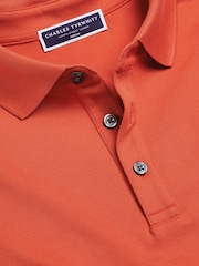 قميص بولو بيكيه قطن قابل للتمدد بكم قصير من Charles Tyrwhitt - صورة 4 من 5