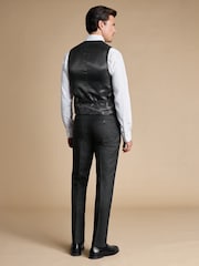 Charles Tyrwhitt Grey Adjustable Fit End on End Travel Suit: Waistcoat - Image 2 of 4