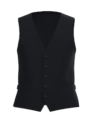 Charles Tyrwhitt Blue Adjustable Fit End on End Travel Suit: Waistcoat - Image 1 of 1