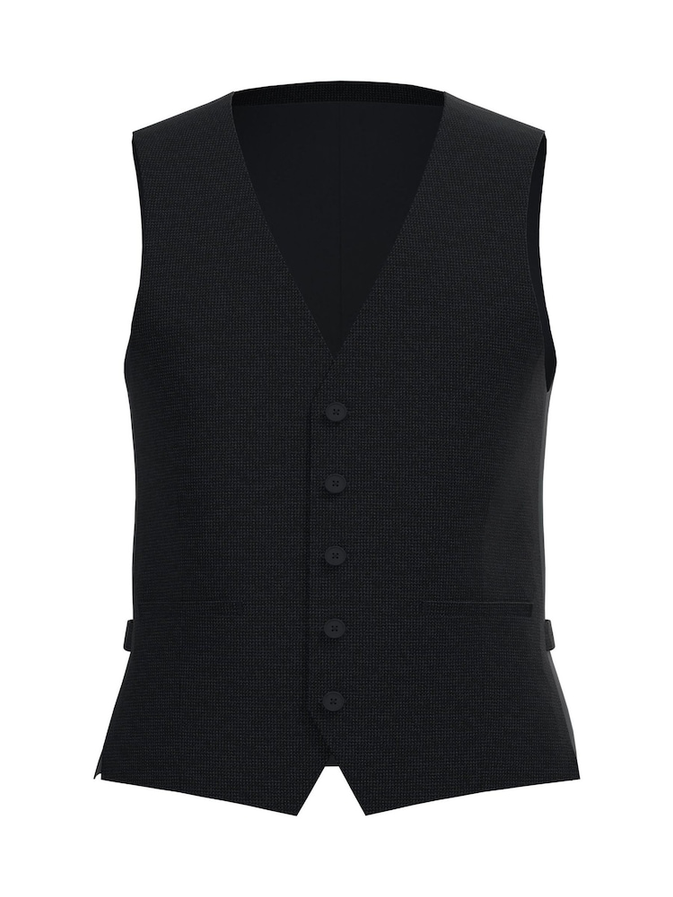 Charles Tyrwhitt Blue Adjustable Fit End on End Travel Suit: Waistcoat - Image 1 of 1