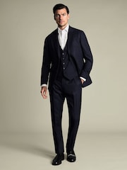 Charles Tyrwhitt Adjustable Fit End on End Travel піджачний костюм: жилет - Image 3 of 3