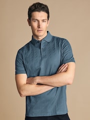 Charles Tyrwhitt Large Textured Jacquard Polo Shirt - Image 1 of 5