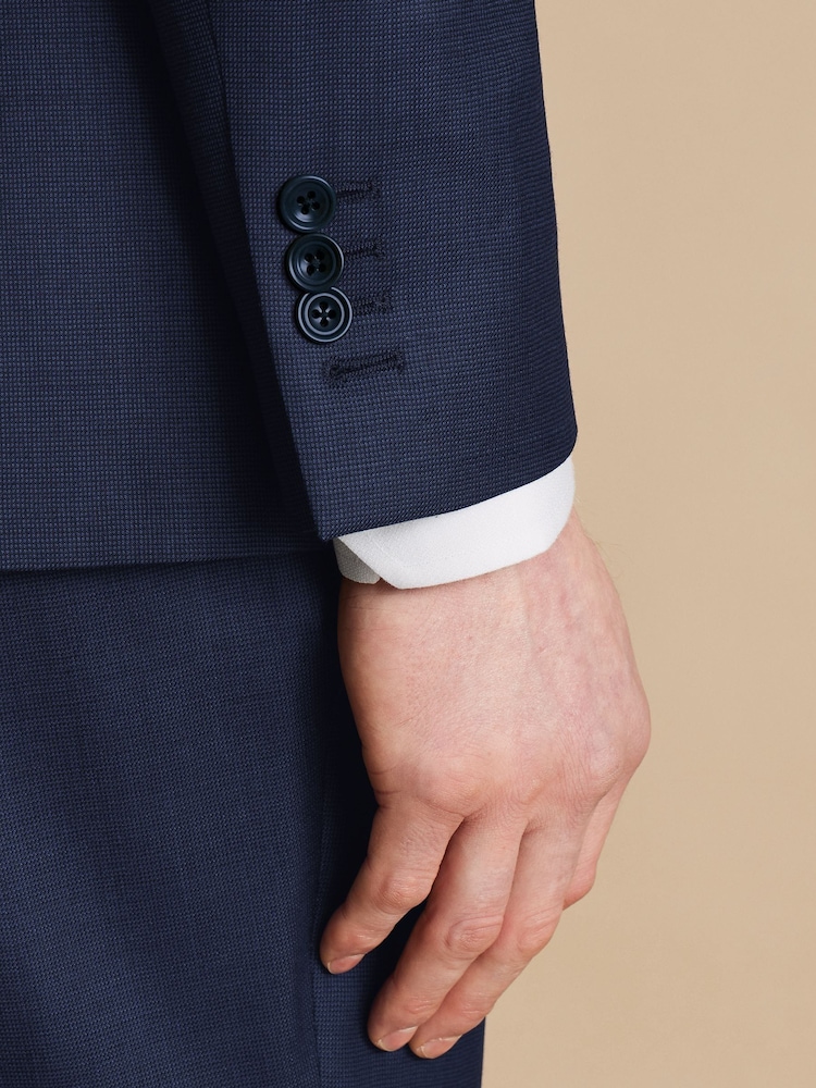 Charles Tyrwhitt Slim Fit End on End Travel Suit: Jacket - Image 4 of 5