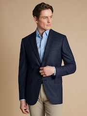 Charles Tyrwhitt Blue Slim Fit Proper Blazer Jacket - Image 1 of 4