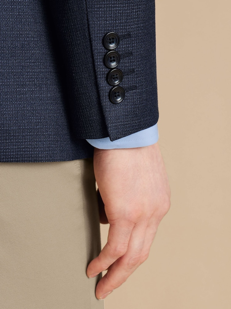 Charles Tyrwhitt Blue Slim Fit Proper Blazer Jacket - Image 2 of 4