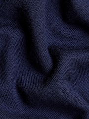 Charles Tyrwhitt Blue Merino Button Neck Jumper - Image 6 of 6