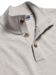 Charles Tyrwhitt Merino Button Neck Jumper - Bild 4 von 5