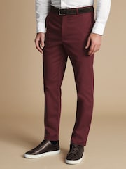 Charles Tyrwhitt Red Smart Casual Slim Fit Chinos - Image 1 of 4