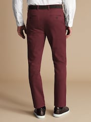 Charles Tyrwhitt Red Smart Casual Slim Fit Chinos - Image 2 of 4