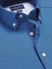 Charles Tyrwhitt Slim Fit Plain Button Down Stretch Washed Oxford 100% Cotton Shirt - Bild 5 von 6