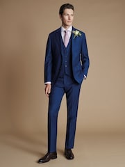 Charles Tyrwhitt ozek kroj Twill Business moška obleka: jakna; suknjič - Slika 4 iz 5