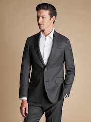 Charles Tyrwhitt Grey Slim Fit Italian Luxury Suit: Jacket - Image 1 of 5