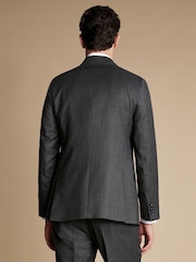 Charles Tyrwhitt Grey Slim Fit Italian Luxury Suit: Jacket - Image 2 of 5