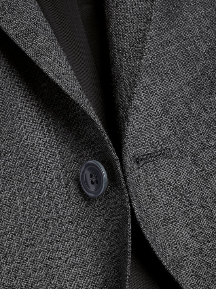 Charles Tyrwhitt Grey Slim Fit Italian Luxury Suit: Jacket - Image 5 of 5