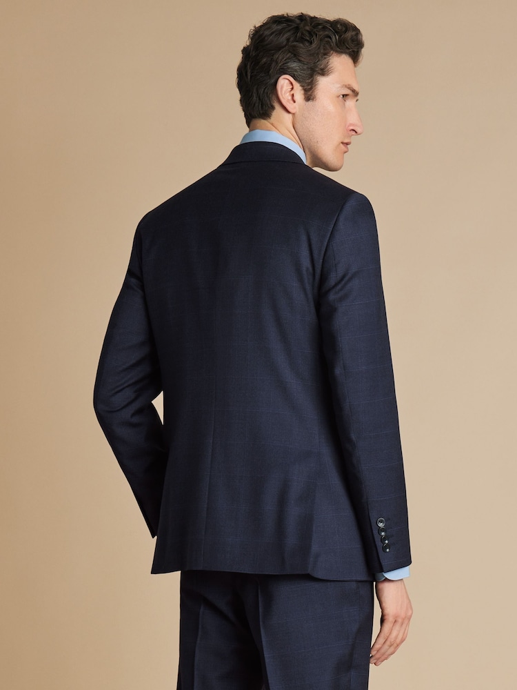 Charles Tyrwhitt Blue Seasonal Design Check SF Jacket - Image 2 of 4