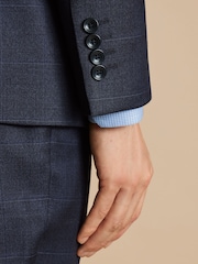 Charles Tyrwhitt Blue Seasonal Design Check SF Jacket - Image 3 of 4