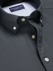 Charles Tyrwhitt Plain Slim Fit 100% Cotton Button-Down Stretch Washed 100% Cotton Oxford Shirt - Bild 6 von 7