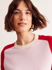 Boden Pink Meg Saddle Sleeve Jumper - Image 2 of 6