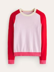 Boden Pink Meg Saddle Sleeve Jumper - Image 5 of 6