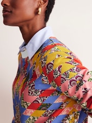 Boden Yellow Hannah Printed 100% Cotton Sweatshirt - Image 2 of 5