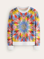Boden Yellow Hannah Printed 100% Cotton Sweatshirt - Image 5 of 5